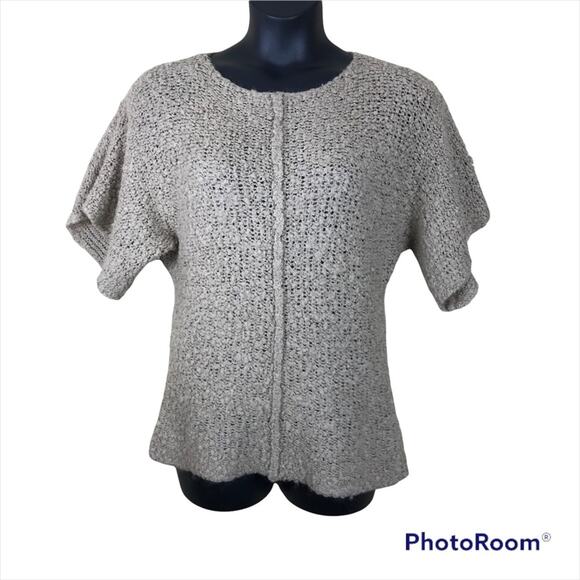 CHEAP MONDAY Tan Pullover Short Sleeve  Zyracruse Sweater Sz XS - Picture 1 of 5